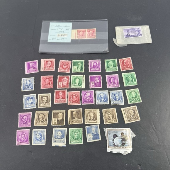 Other - Vintage US Stamp Collection Lot 35+ Washington Lincoln President Duck Stamp Mint